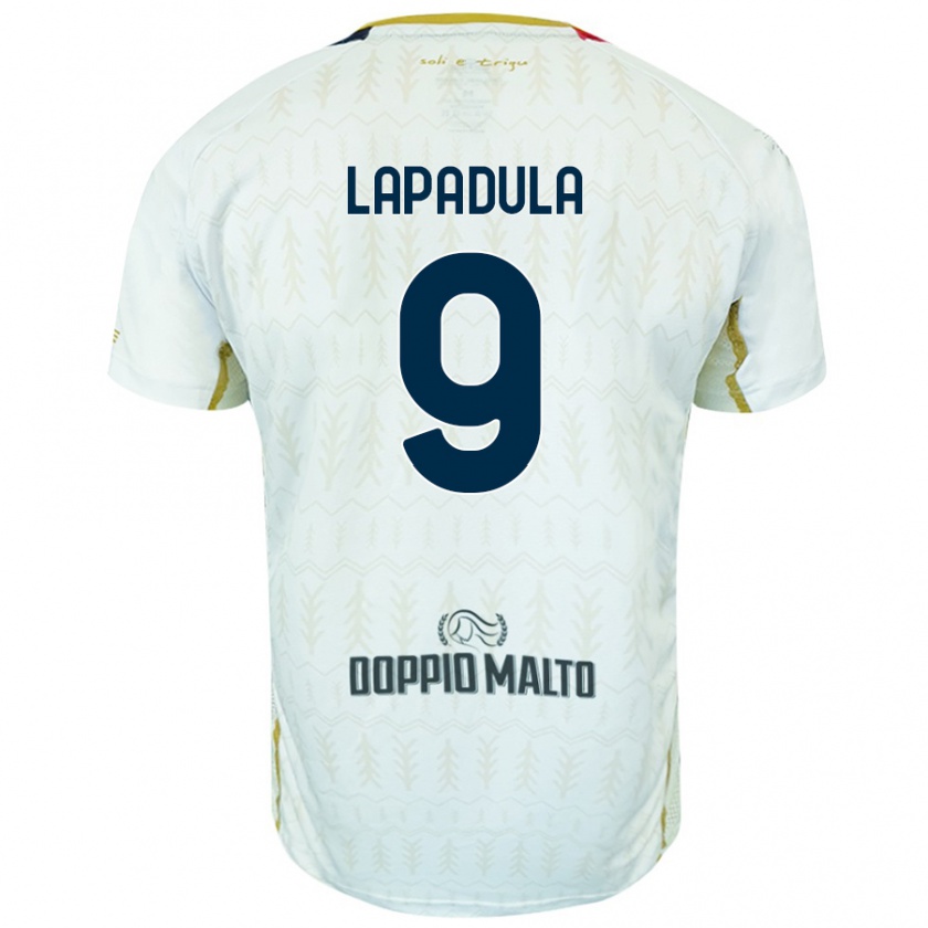 Kandiny Kinder Gianluca Lapadula #9 Weiß Auswärtstrikot Trikot 2024/25 T-Shirt