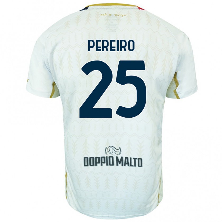 Kandiny Kinder Gastón Pereiro #25 Weiß Auswärtstrikot Trikot 2024/25 T-Shirt