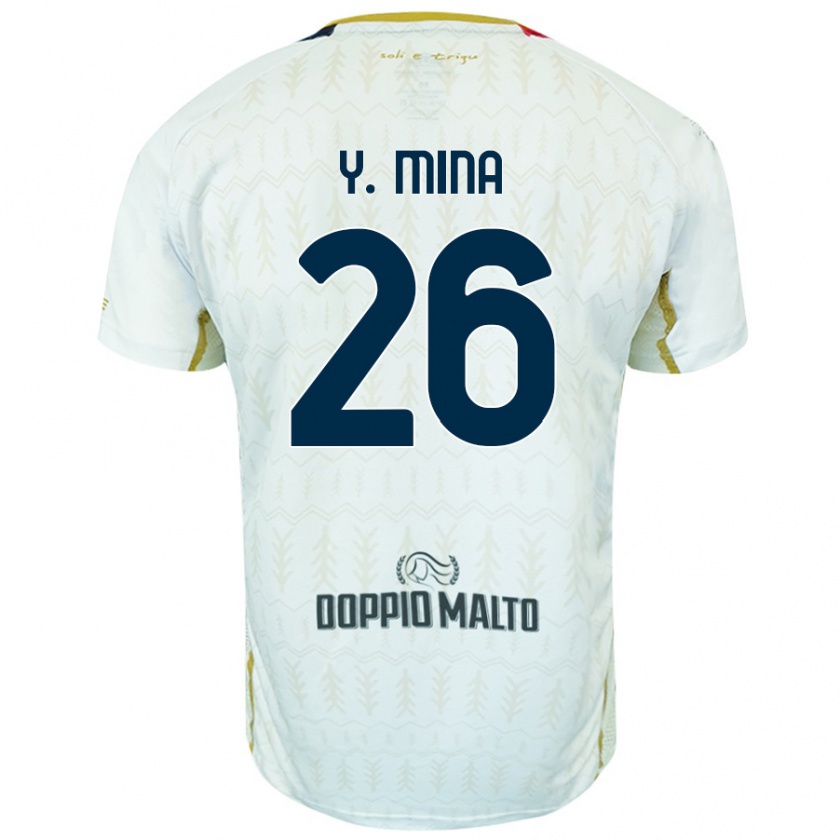 Kandiny Kinder Yerry Mina #26 Weiß Auswärtstrikot Trikot 2024/25 T-Shirt