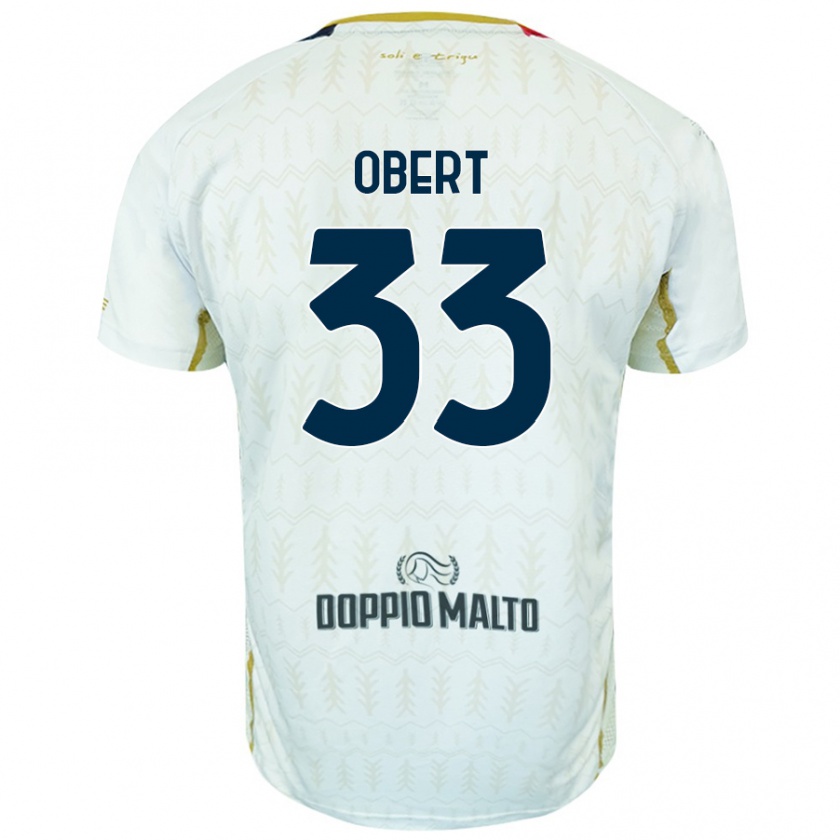 Kandiny Kinder Adam Obert #33 Weiß Auswärtstrikot Trikot 2024/25 T-Shirt