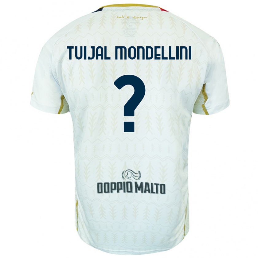 Kandiny Kinder Luca Tuijal Mondellini #0 Weiß Auswärtstrikot Trikot 2024/25 T-Shirt