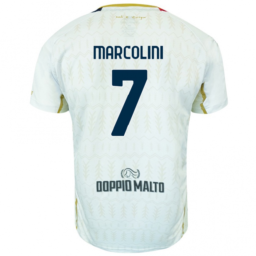 Kandiny Kinder Diego Marcolini #7 Weiß Auswärtstrikot Trikot 2024/25 T-Shirt