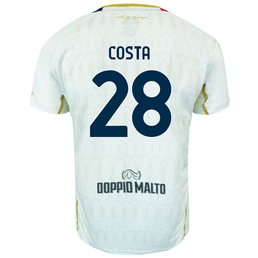 Kandiny Kinder Luca Costa #28 Weiß Auswärtstrikot Trikot 2024/25 T-Shirt