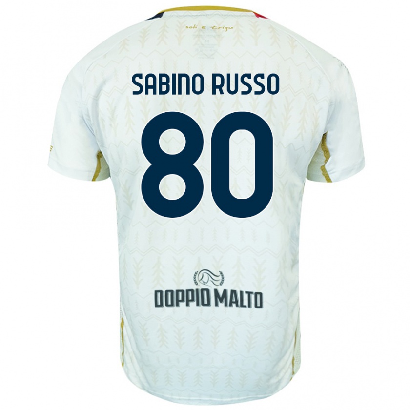 Kandiny Kinder Alessandro Sabino Russo #80 Weiß Auswärtstrikot Trikot 2024/25 T-Shirt