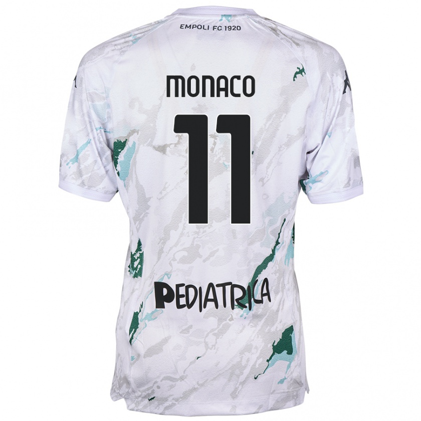 Kandiny Kinder Salvatore Monaco #11 Grau Auswärtstrikot Trikot 2024/25 T-Shirt