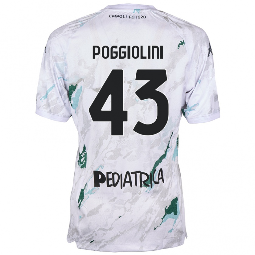 Kandiny Kinder Duccio Poggiolini #43 Grau Auswärtstrikot Trikot 2024/25 T-Shirt