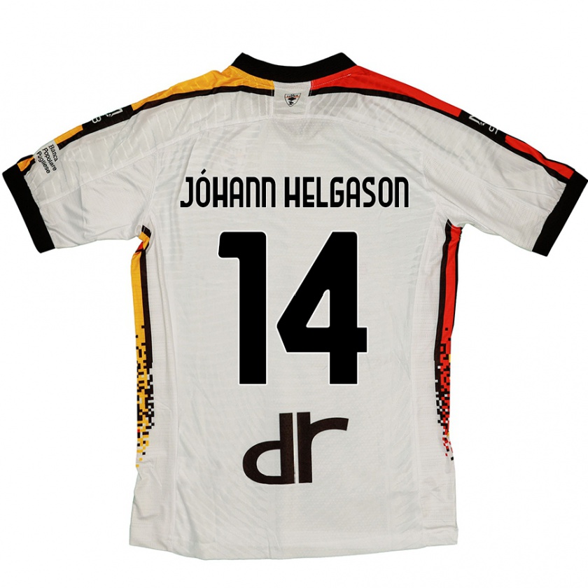 Kandiny Kinder Thórir Jóhann Helgason #14 Weiß Schwarz Auswärtstrikot Trikot 2024/25 T-Shirt