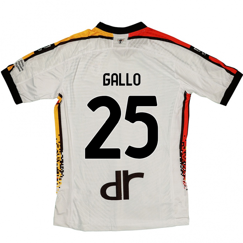 Kandiny Kinder Antonino Gallo #25 Weiß Schwarz Auswärtstrikot Trikot 2024/25 T-Shirt