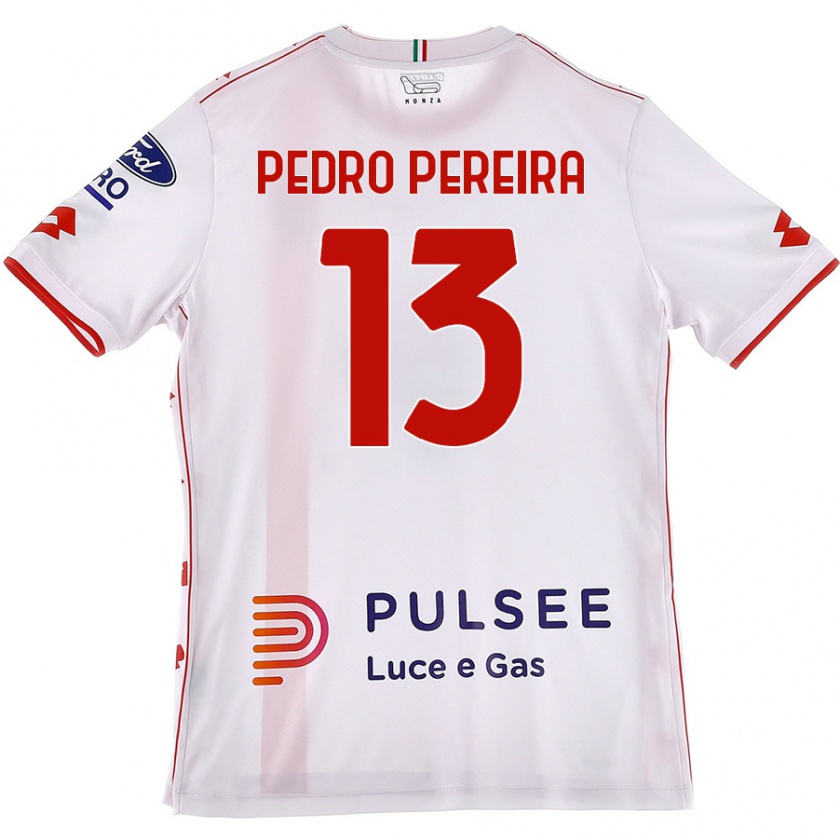 Kandiny Kinder Pedro Pereira #13 Weiß Rot Auswärtstrikot Trikot 2024/25 T-Shirt