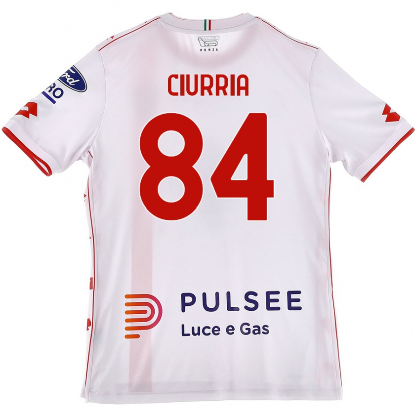 Kandiny Kinder Patrick Ciurria #84 Weiß Rot Auswärtstrikot Trikot 2024/25 T-Shirt