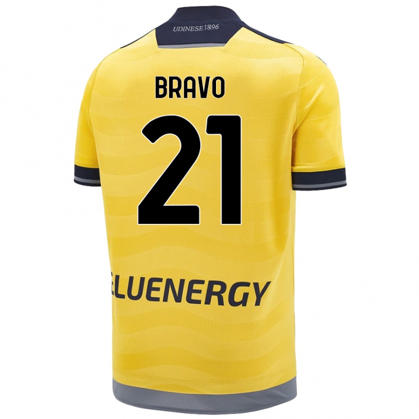 Kandiny Kinder Iker Bravo #21 Golden Auswärtstrikot Trikot 2024/25 T-Shirt