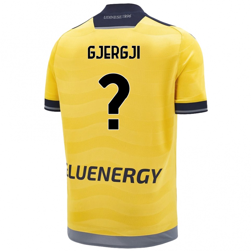 Kandiny Kinder Alessio Gjergji #0 Golden Auswärtstrikot Trikot 2024/25 T-Shirt