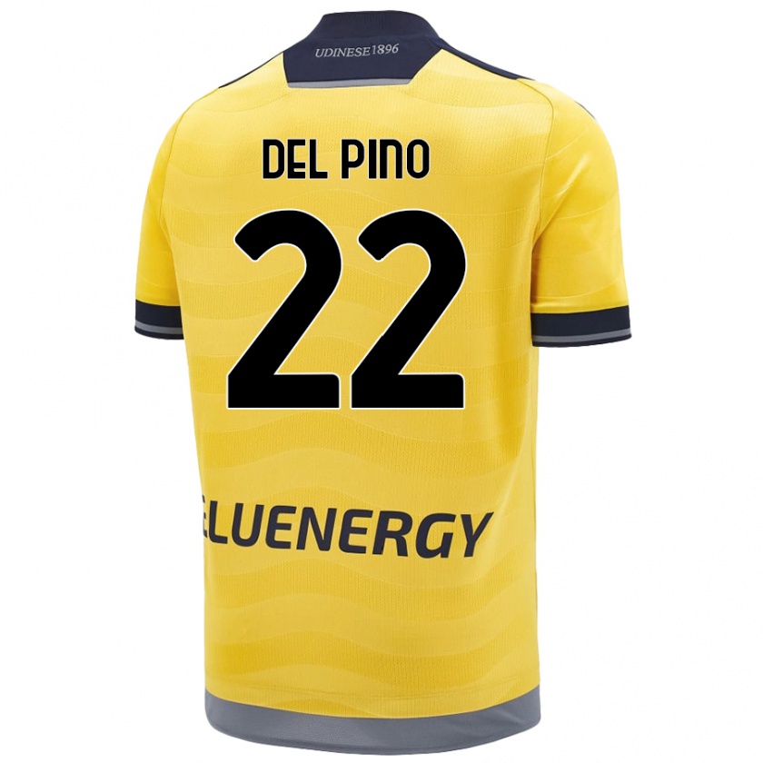 Kandiny Kinder Lorenzo Del Pino #22 Golden Auswärtstrikot Trikot 2024/25 T-Shirt