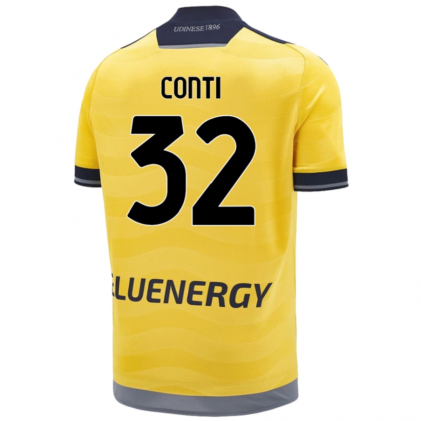 Kandiny Kinder Manuel Conti #32 Golden Auswärtstrikot Trikot 2024/25 T-Shirt