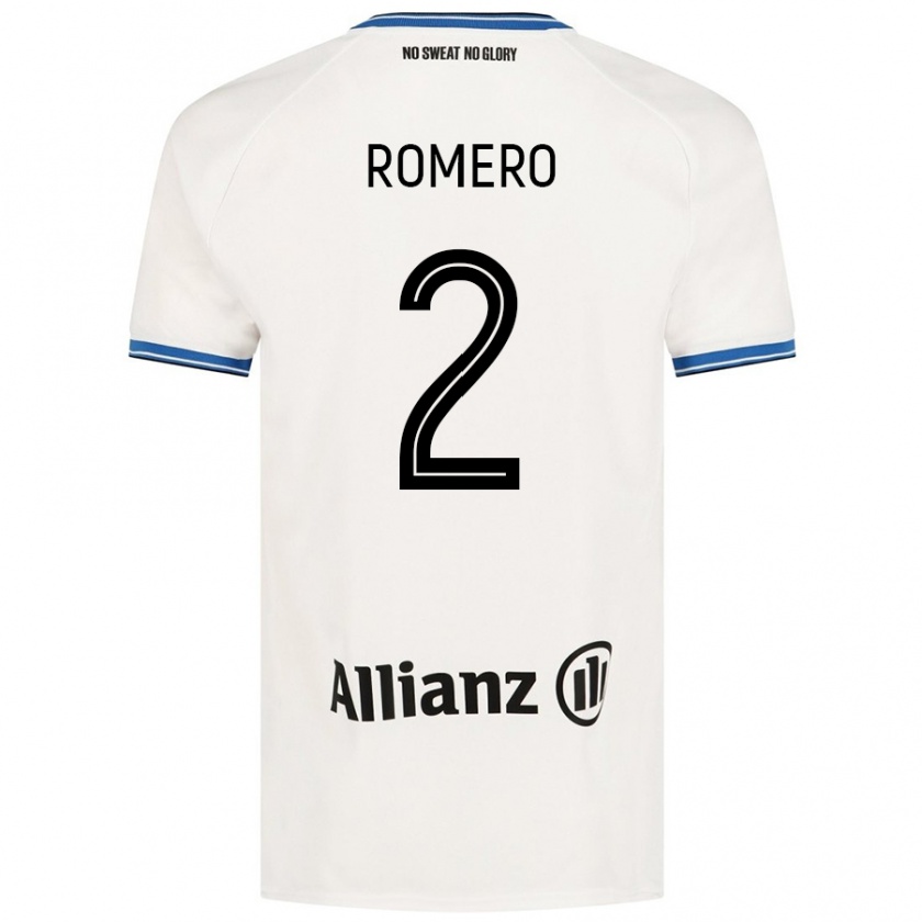 Kandiny Kinder Zaid Romero #2 Weiß Auswärtstrikot Trikot 2024/25 T-Shirt