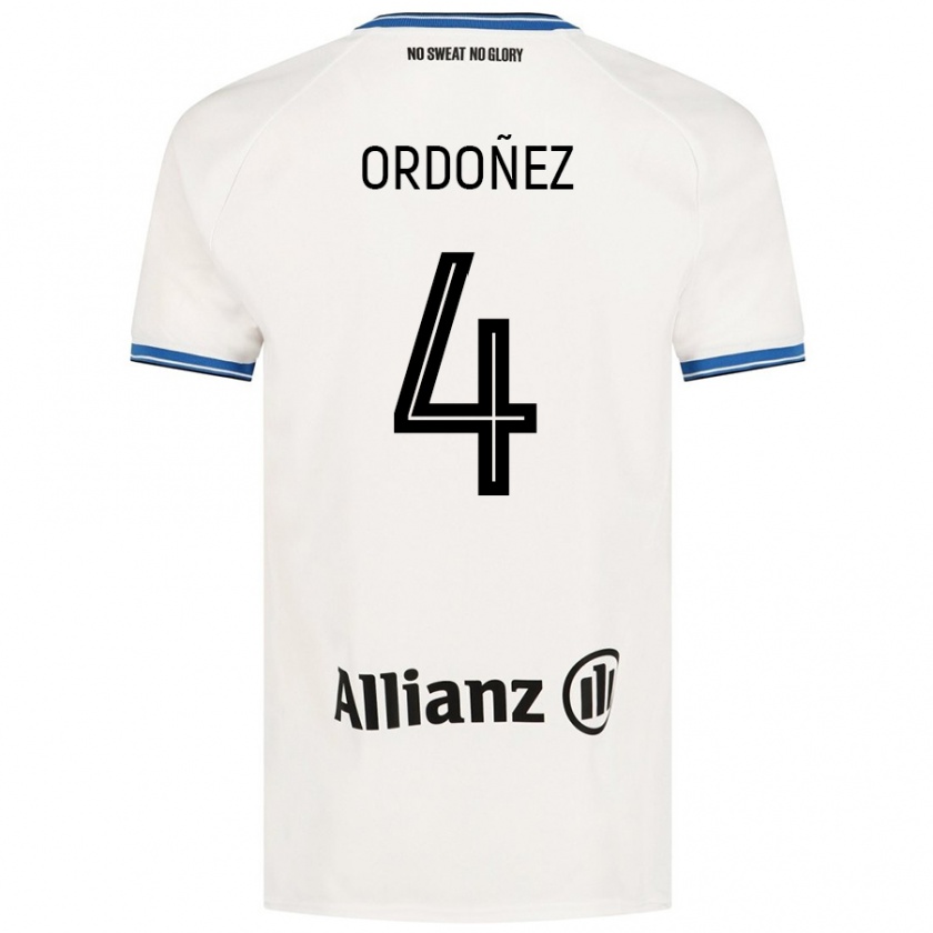 Kandiny Kinder Joel Ordóñez #4 Weiß Auswärtstrikot Trikot 2024/25 T-Shirt