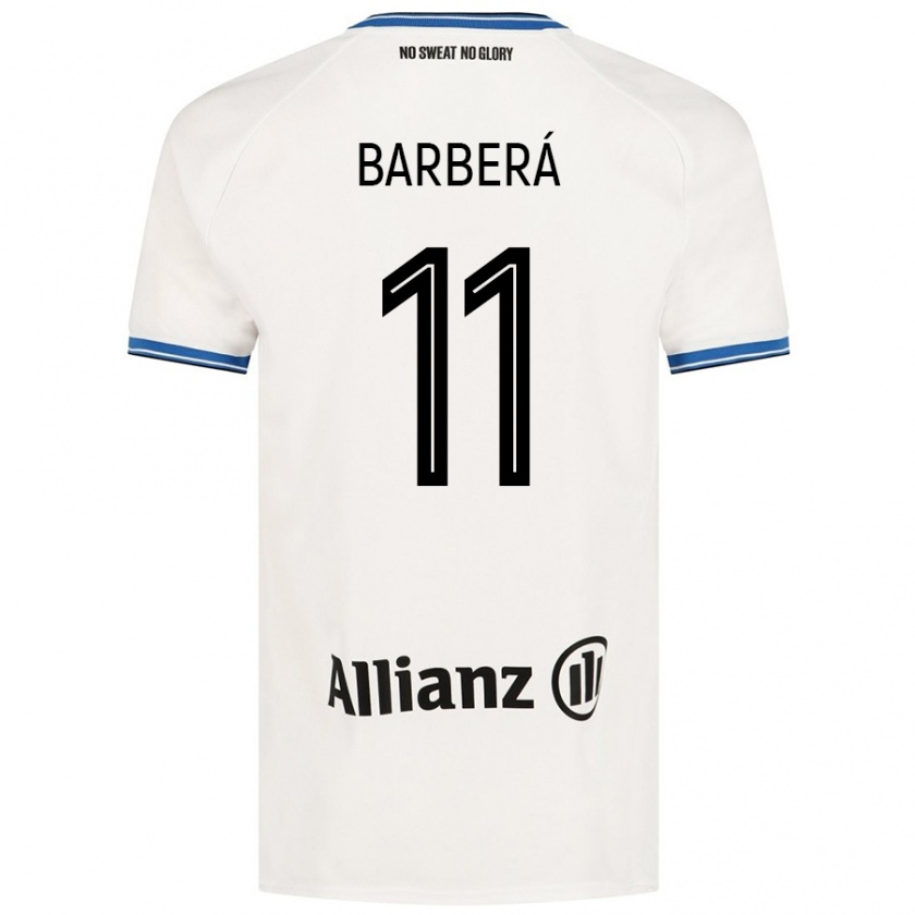 Kandiny Kinder Víctor Barberá #11 Weiß Auswärtstrikot Trikot 2024/25 T-Shirt