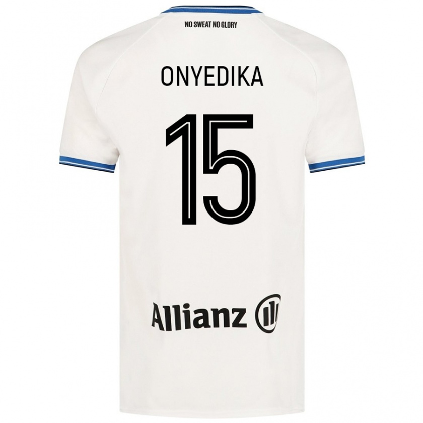 Kandiny Kinder Raphael Onyedika #15 Weiß Auswärtstrikot Trikot 2024/25 T-Shirt