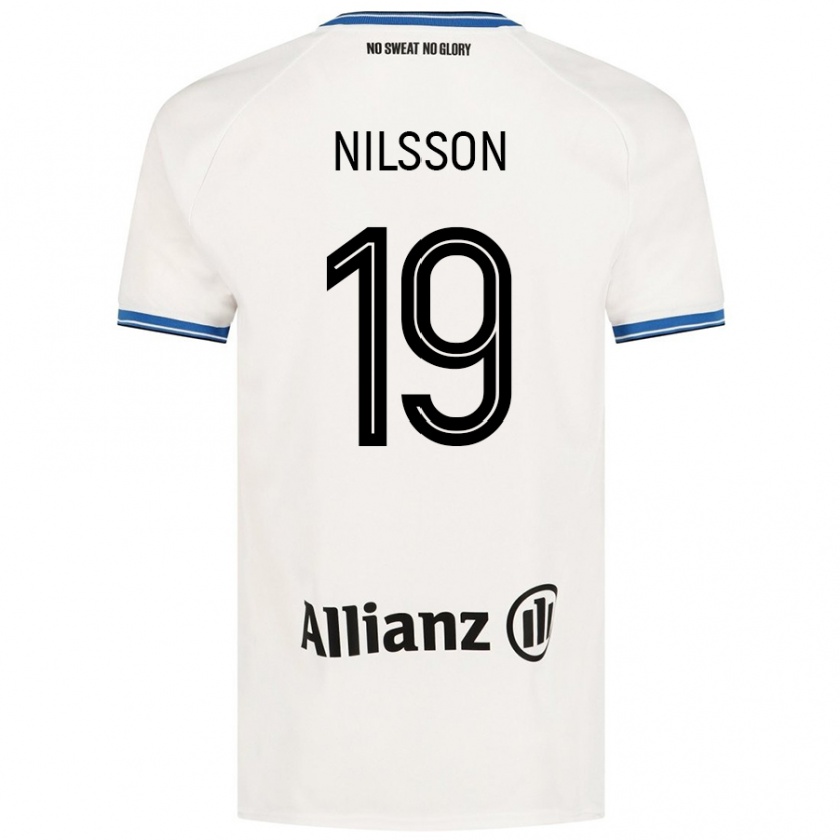 Kandiny Kinder Gustaf Nilsson #19 Weiß Auswärtstrikot Trikot 2024/25 T-Shirt