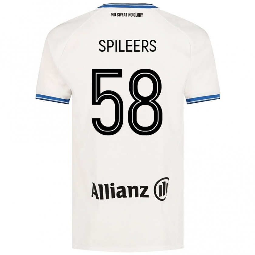 Kandiny Kinder Jorne Spileers #58 Weiß Auswärtstrikot Trikot 2024/25 T-Shirt