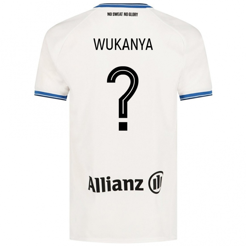 Kandiny Kinder Stéphane Wukanya #0 Weiß Auswärtstrikot Trikot 2024/25 T-Shirt