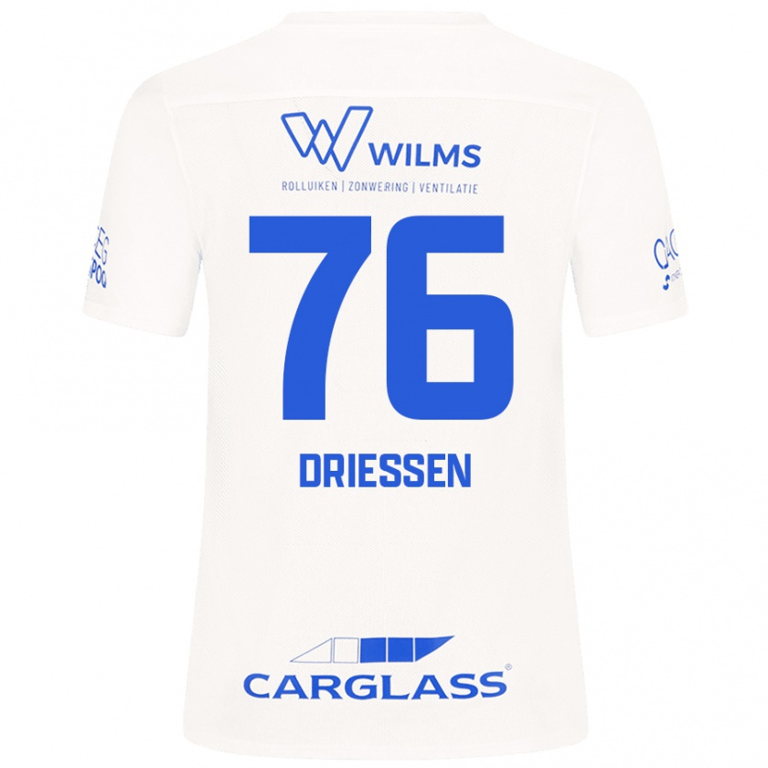 Kandiny Kinder Jelle Driessen #76 Weiß Auswärtstrikot Trikot 2024/25 T-Shirt