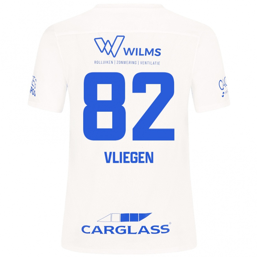 Kandiny Kinder Olivier Vliegen #82 Weiß Auswärtstrikot Trikot 2024/25 T-Shirt