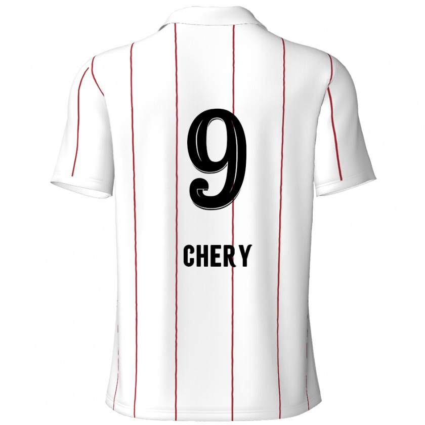 Kandiny Kinder Tjaronn Chery #9 Weiß Schwarz Auswärtstrikot Trikot 2024/25 T-Shirt