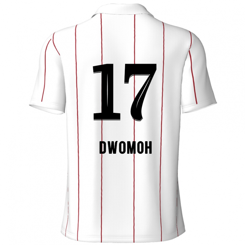 Kandiny Kinder Pierre Dwomoh #17 Weiß Schwarz Auswärtstrikot Trikot 2024/25 T-Shirt