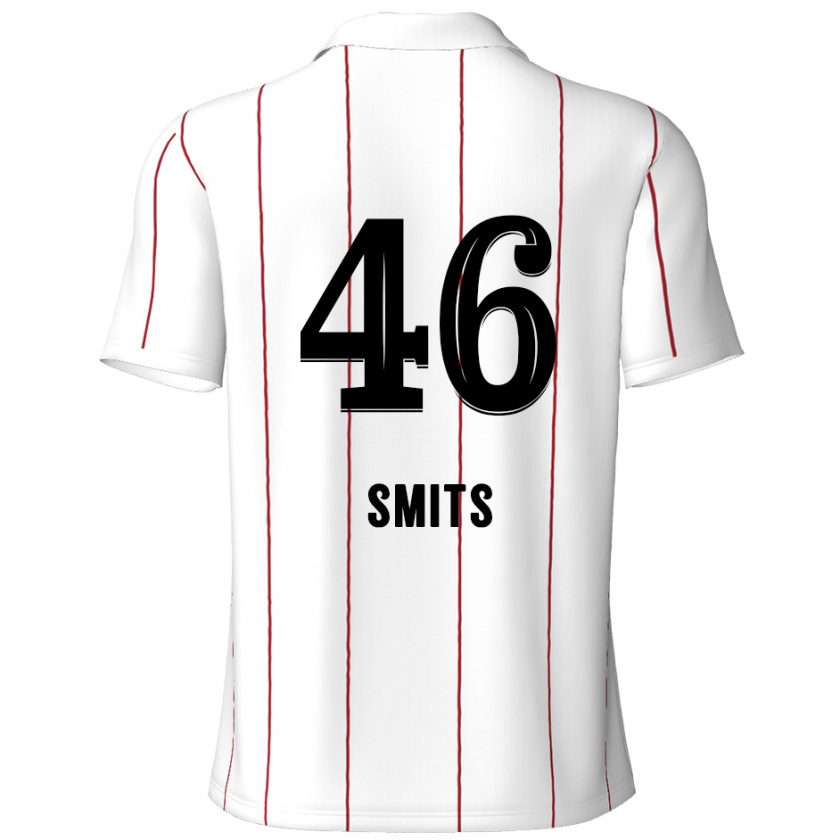 Kandiny Kinder Milan Smits #46 Weiß Schwarz Auswärtstrikot Trikot 2024/25 T-Shirt