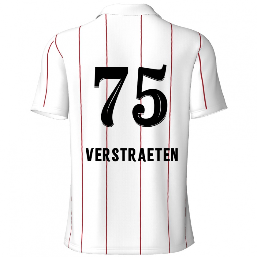 Kandiny Kinder Andreas Verstraeten #75 Weiß Schwarz Auswärtstrikot Trikot 2024/25 T-Shirt