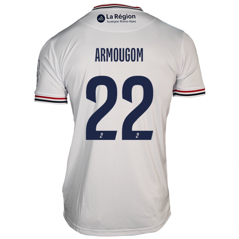 Kandiny Kinder Yoël Armougom #22 Weiß Auswärtstrikot Trikot 2024/25 T-Shirt