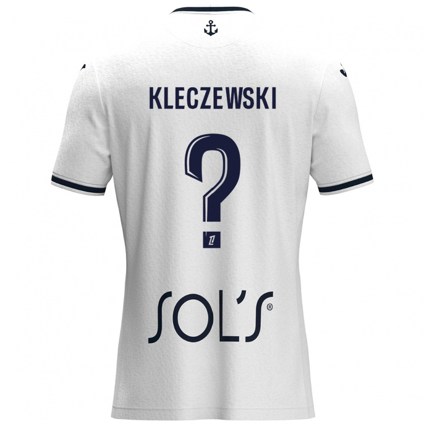 Kandiny Kinder Louise Kleczewski #0 Weiß Dunkelblau Auswärtstrikot Trikot 2024/25 T-Shirt