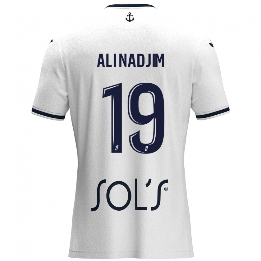 Kandiny Kinder Nadjma Ali Nadjim #19 Weiß Dunkelblau Auswärtstrikot Trikot 2024/25 T-Shirt