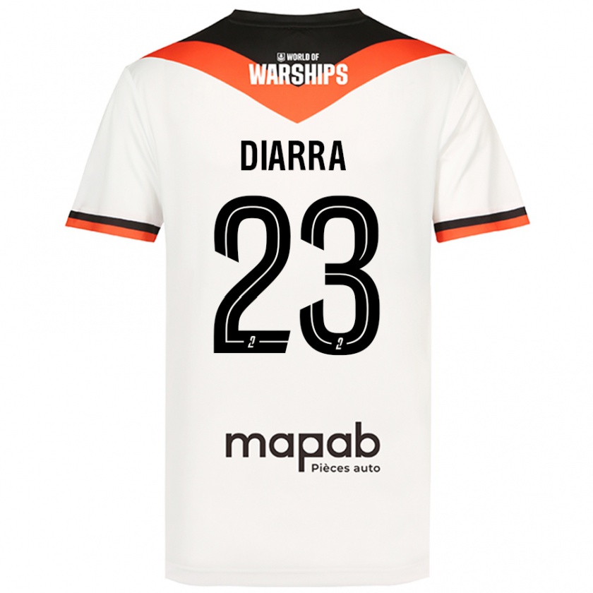 Kandiny Kinder Stéphane Diarra #23 Weiß Auswärtstrikot Trikot 2024/25 T-Shirt