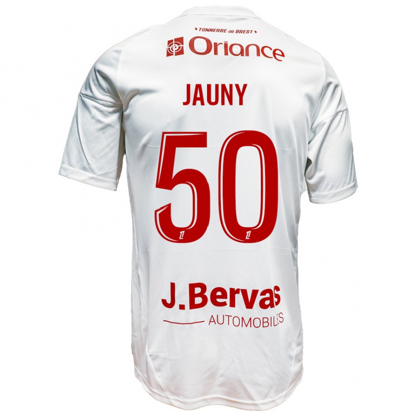 Kandiny Kinder Noah Jauny #50 Weiß Rot Auswärtstrikot Trikot 2024/25 T-Shirt