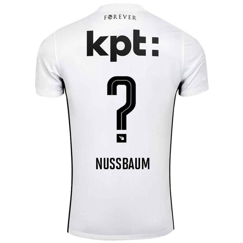 Kandiny Kinder Ramon Nussbaum #0 Weiß Schwarz Auswärtstrikot Trikot 2024/25 T-Shirt