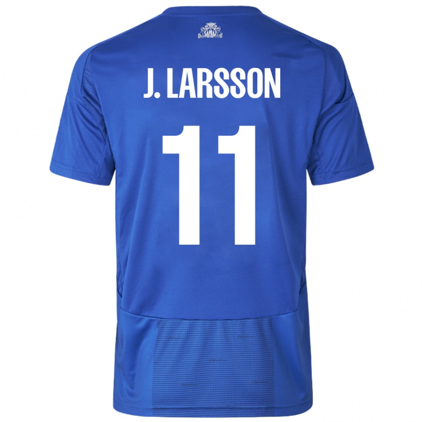 Kandiny Kinder Jordan Larsson #11 Weiß Blau Auswärtstrikot Trikot 2024/25 T-Shirt