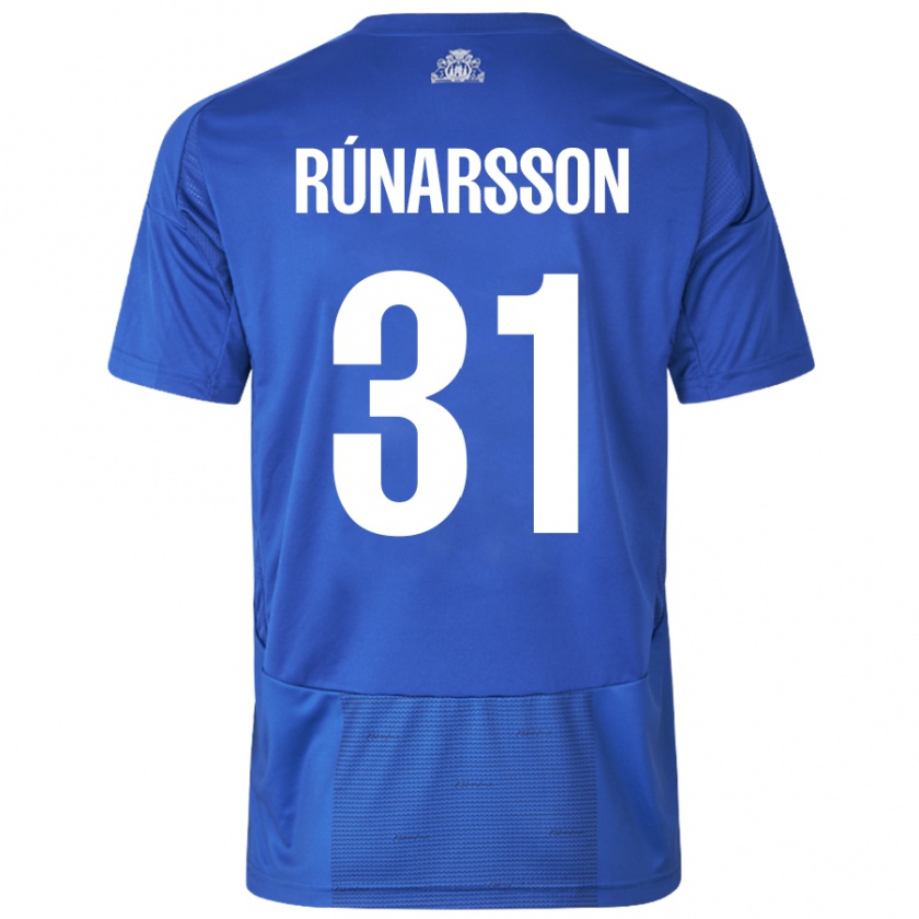 Kandiny Kinder Rúnar Alex Rúnarsson #31 Weiß Blau Auswärtstrikot Trikot 2024/25 T-Shirt