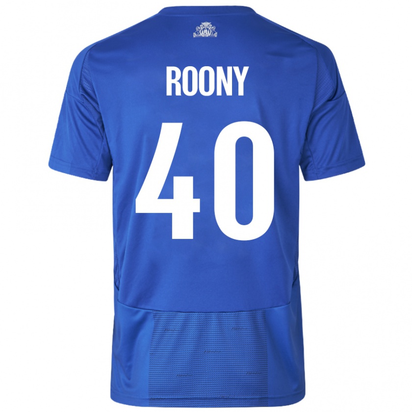 Kandiny Kinder Roony Bardghji #40 Weiß Blau Auswärtstrikot Trikot 2024/25 T-Shirt