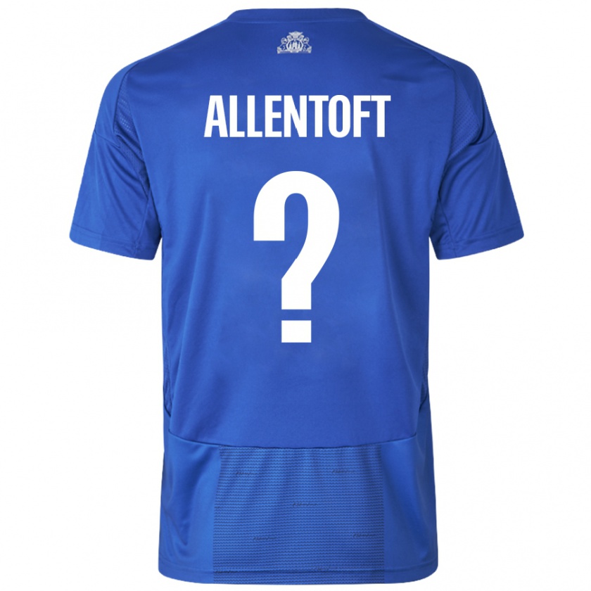 Kandiny Kinder Philip Allentoft #0 Weiß Blau Auswärtstrikot Trikot 2024/25 T-Shirt