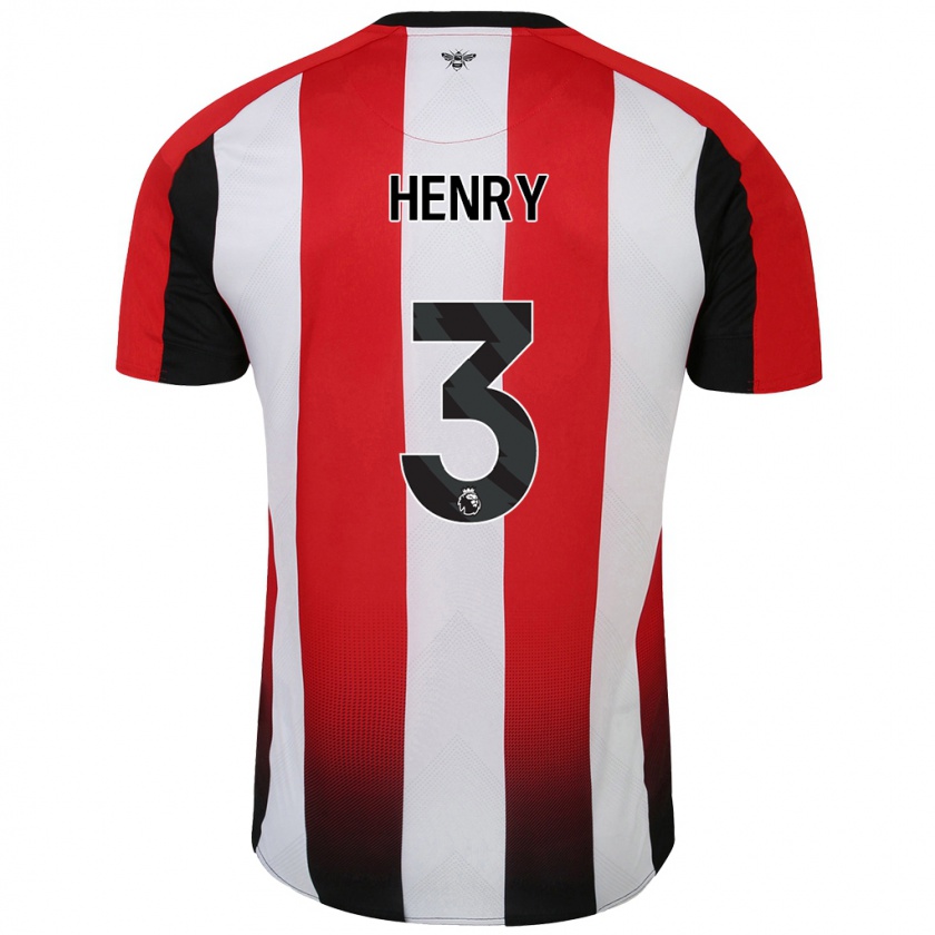 Kandiny Herren Rico Henry #3 Rot Weiß Heimtrikot Trikot 2024/25 T-Shirt