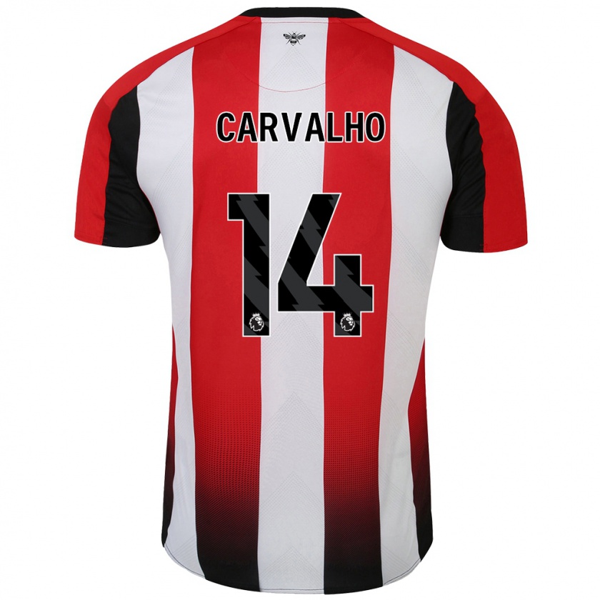 Kandiny Herren Fábio Carvalho #14 Rot Weiß Heimtrikot Trikot 2024/25 T-Shirt