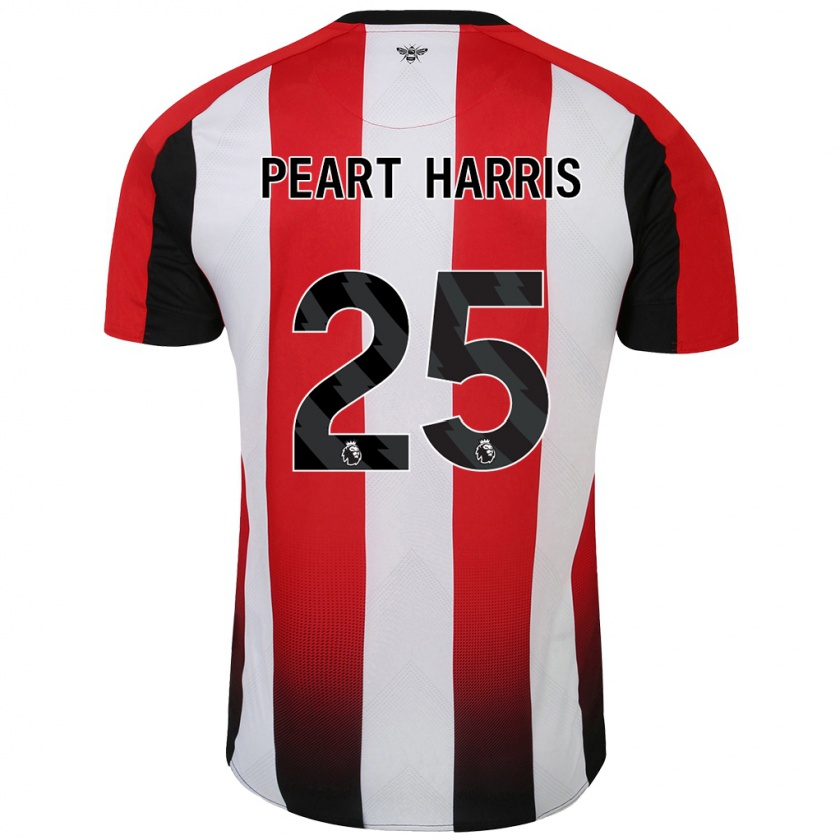 Kandiny Herren Myles Peart-Harris #25 Rot Weiß Heimtrikot Trikot 2024/25 T-Shirt