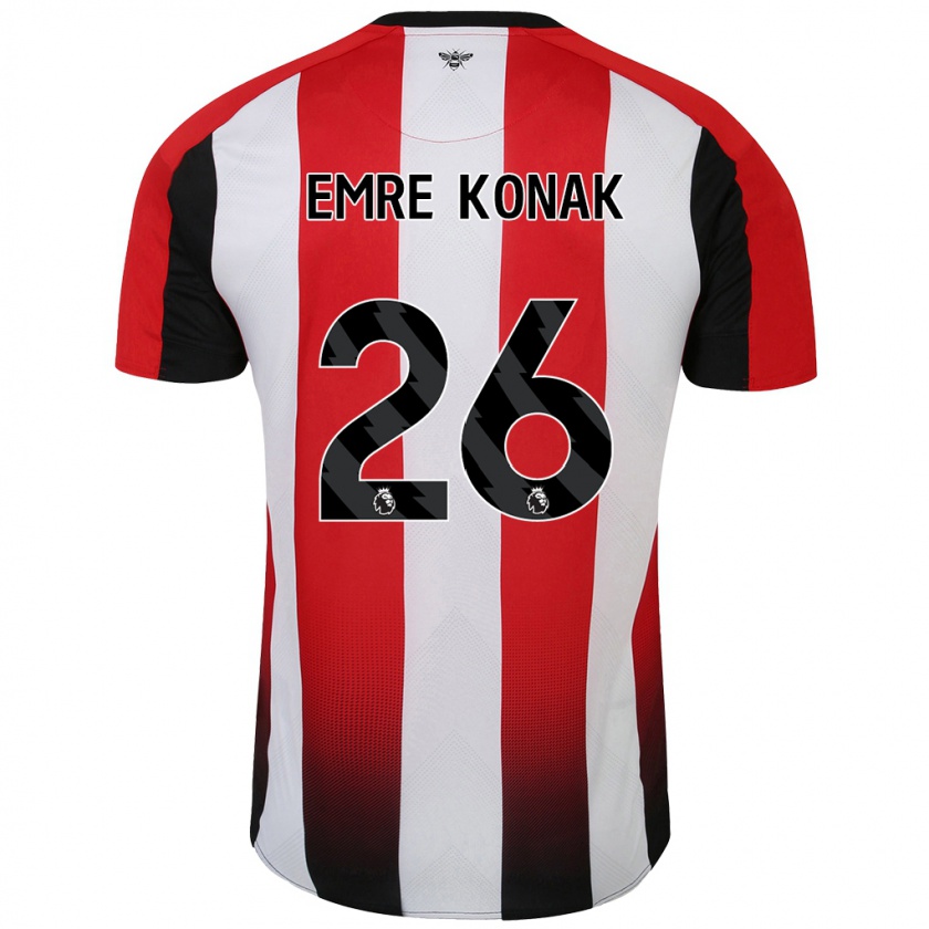 Kandiny Herren Yunus Emre Konak #26 Rot Weiß Heimtrikot Trikot 2024/25 T-Shirt