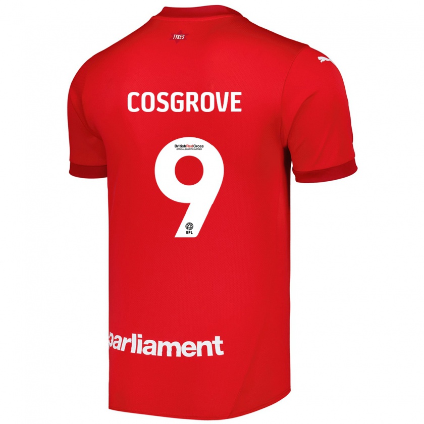 Kandiny Herren Sam Cosgrove #9 Rot Heimtrikot Trikot 2024/25 T-Shirt