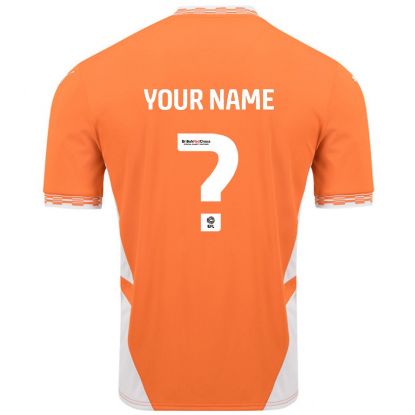 Kandiny Herren Ihren Namen #0 Orange Weiß Heimtrikot Trikot 2024/25 T-Shirt