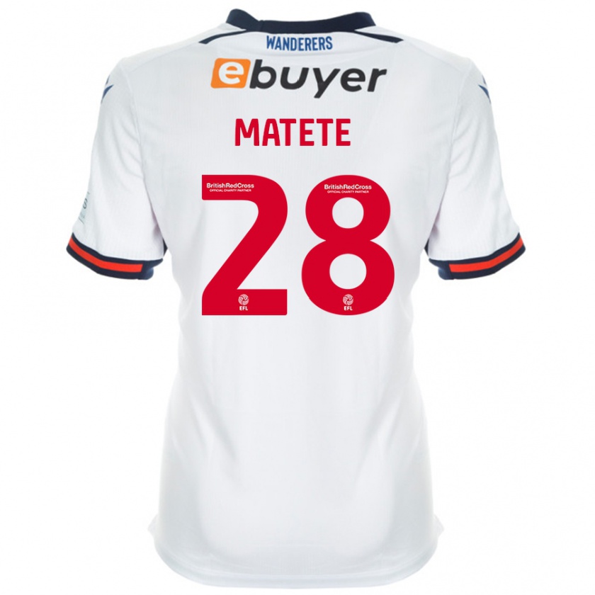 Kandiny Herren Jay Matete #28 Weiß Heimtrikot Trikot 2024/25 T-Shirt