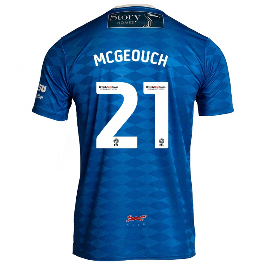 Kandiny Herren Dylan Mcgeouch #21 Blau Heimtrikot Trikot 2024/25 T-Shirt