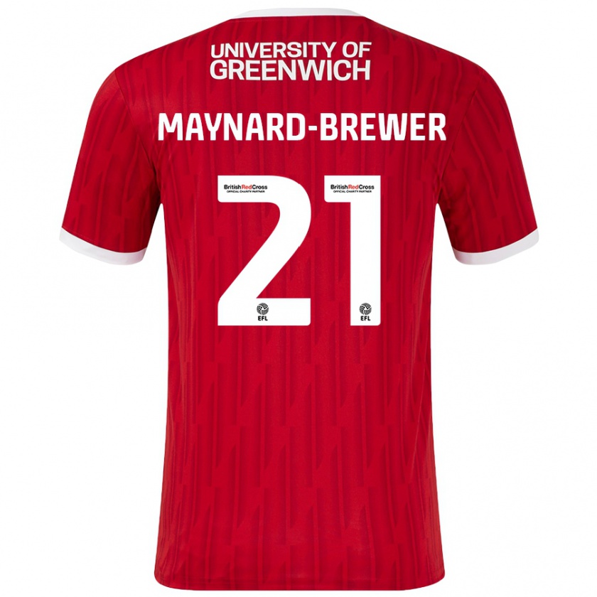 Kandiny Herren Ashley Maynard-Brewer #21 Rot Weiß Heimtrikot Trikot 2024/25 T-Shirt